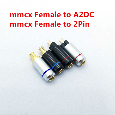 Adaptador de cable mmcx femenino a A2DC/0,78mm, 2 uds., hecho a medida, universal, enchufe con pines mmcx 2 uds. ► Foto 1/6