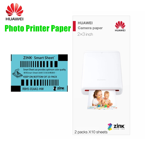 Huawei-impresora portátil Mini CV80, 100 hojas de papel fotográfico, Zink, 2x3 pulgadas, con antiperforación ► Foto 1/6