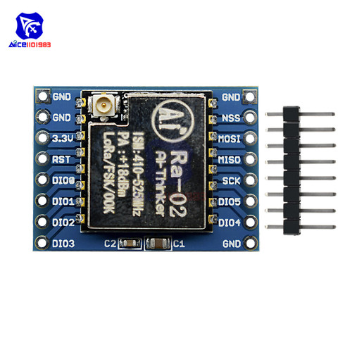 Diymore 433MHZ SX1278 LoRa módulo 433M 10KM Ra-02 propagación inalámbrica espectro de transmisión de 2,4G IPX antena para casa inteligente ► Foto 1/6