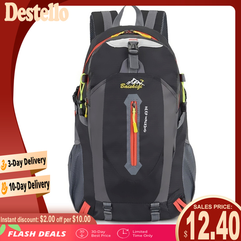 Mochilas de viaje para hombre, morrales de viaje para escalada, mochilas impermeables de 35L para senderismo, mochila para acampar al aire libre, bolso mochila para hombre ► Foto 1/6