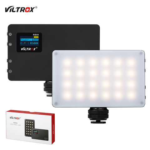 Viltrox-miniluz LED para vídeo portátil, luz de relleno con batería integrada para cámara de teléfono y estudio de grabación, RB08 bicolor 2500K-8500K ► Foto 1/6