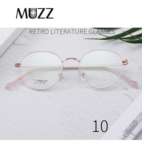 Montura de gafas de titanio puro para mujer, gafas de moda redonda Retro graduadas, gafas Vintage para hombre, miopía, gafas ópticas de Corea ► Foto 1/6