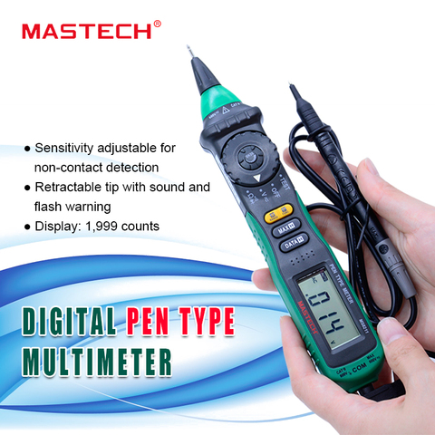 MASTECH MS8211 pluma multímetro Digital de tipo no-Contacto de voltaje CA Detector de Auto-entre pinza de prueba para envío gratuito ► Foto 1/6