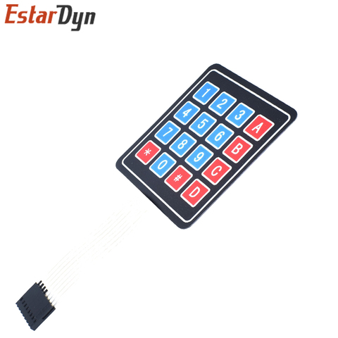 Teclado de matriz Electrónica Inteligente 4x4, 4x4, 16 teclas, interruptor de membrana, teclado para arduino DIY, Kit de iniciación ► Foto 1/1