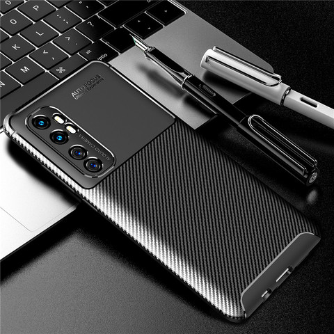 Funda de fibra de carbono para Xiaomi Mi Note 10 Lite, carcasa Redmi 9 9A 9C Note 9S 8T 8 Pro Pocophone F1, parachoques para teléfono Mi 9T A3 Max 3 ► Foto 1/6