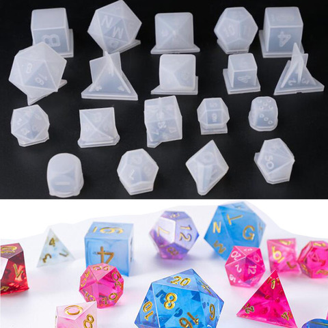 Nuevo molde de silicona transparente resina de flores secas artesanía decorativa dado DIY molde moldes de resina epoxi para joyería ► Foto 1/6