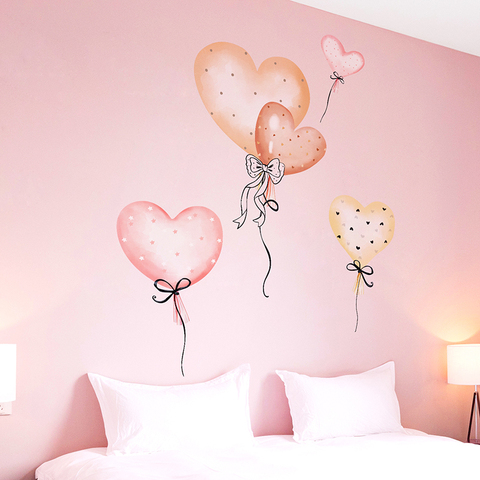 Pegatinas de pared de globos de dibujos animados para niños, calcomanías murales artesanales para habitaciones de niños, dormitorio de bebé, accesorios de decoración del hogar ► Foto 1/6