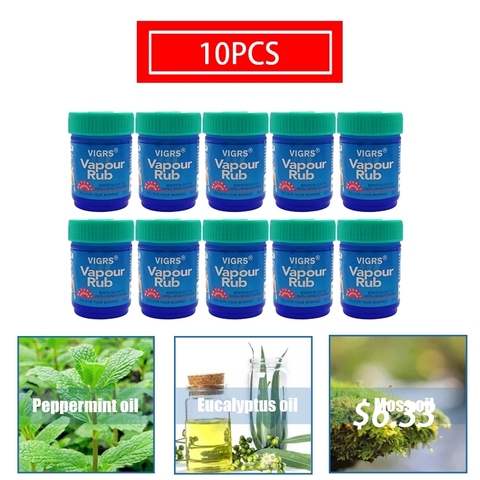 10 unids/lote vapor Rub de bálsamo de ungüento para Anti Mosquito dolor de muelas dolor de estómago mareos de aceite esencial bálsamo de tigre ► Foto 1/6