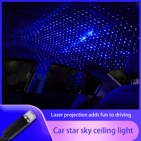 Luz de proyección de techo de coche, proyector de luz LED de Noche de estrellas portátil, USB, ajustable, para Interior ► Foto 1/6