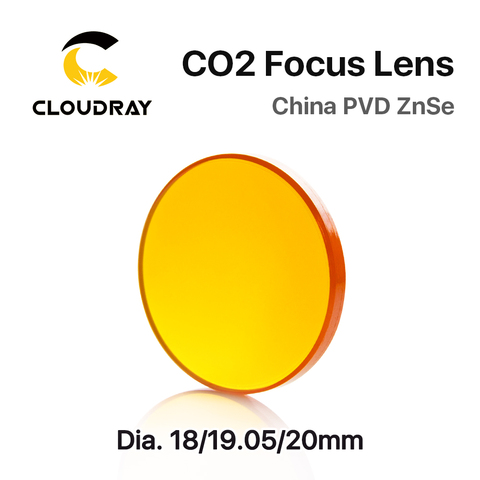 Cloudray China CO2 ZnSe enfoque de la lente Dia.18 19,05 20 mm FL38.1 50,8, 63,5, 101,6, 127mm 1,5-4 