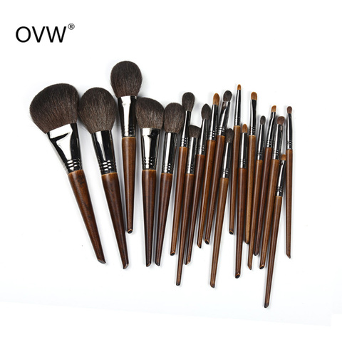 OVW Pro brochas de maquillaje Set sombra de ojos maquillaje en polvo delineador de ojos pestañas labio maquillaje cepillo cosmético belleza Kit de herramientas caliente ► Foto 1/6