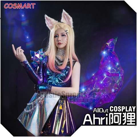 Juego LOL K/DA KDA Ahri All Out Idol SJ Team, traje de Cosplay para fiesta de Halloween para niñas y mujeres, novedad de 2022 ► Foto 1/6