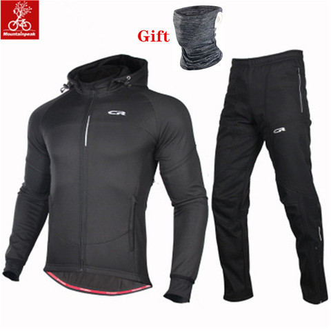 Conjunto de ciclismo para hombre y mujer, ropa deportiva para bicicleta de montaña, resistente al viento, para invierno ► Foto 1/6