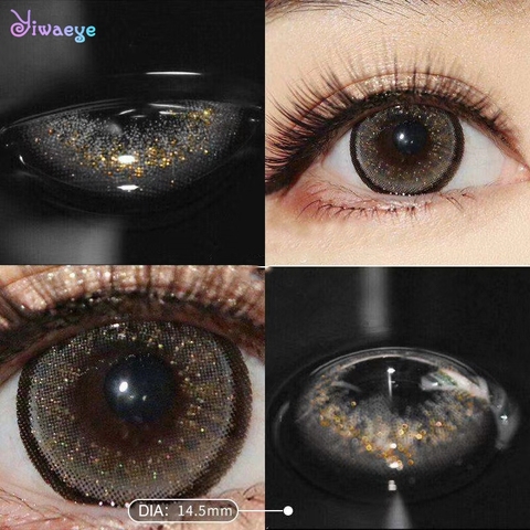 Lentillas negras doradas con coloreado para ojos grandes, bonitas para pupila, Cosplay de Halloween, cosmética, maquillaje, sin lente graduada ► Foto 1/6