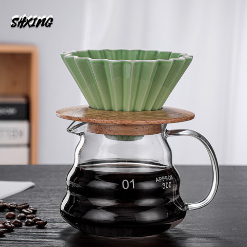 Juego de cafetera fría V60, taza de filtro de café en forma de nube, embudo de café multicolor ► Foto 1/5