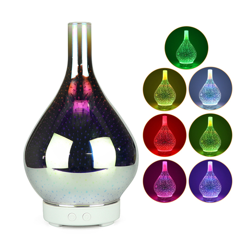 Humidificador de aire para aromaterapia, difusor de aceites esenciales para aromaterapia con luz Led nocturna de 7 colores, 3D, generador de niebla ultrasónico Hu ► Foto 1/6