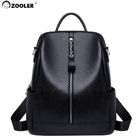 ZOOLER-mochila de piel de vaca para Mujer, morral de piel suave de diseñador de alta calidad, a la moda, de viaje, # HS222 ► Foto 1/6