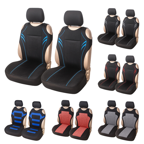 AUTOYOUTH 2 uds cubre asiento malla Universal cojín de esponja para asiento cubierta T camisa diseño Cubiertas de asiento delantero cojín cubre conjunto ► Foto 1/6