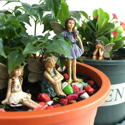 Fairy Garden-figuras de hadas en miniatura, accesorios para decoración al aire libre, 667A, 6 uds. ► Foto 1/5