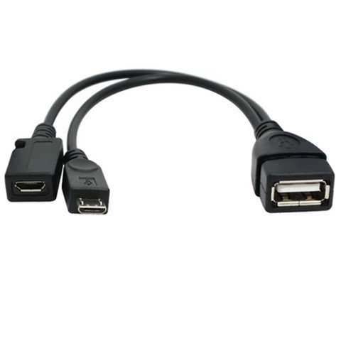 Adaptador USB 2 en 1 OTG Micro Puerto USB Power Y Splitter a Micro 5 Pin macho hembra Cable para teléfono ► Foto 1/4