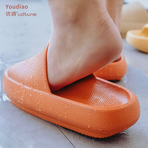 Youdiao-Zapatillas de baño de suela gruesa para mujer, sandalias de tobogán para interiores antideslizantes para hombre, mujer, niño y niña, zapatos de plataforma para mujer ► Foto 1/6