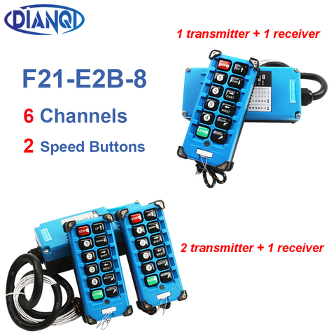 Mando a distancia para grúa Industrial, interruptores inalámbricos, F21-E2B-8, elevador de grúa AC 380V 220V 36V 12V 24V 868Mhz ► Foto 1/5