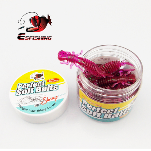 ESFISHING-Cebo blando Larva de 50mm, señuelo suave de 20 piezas, gusano, Jigging, Pesca de carpa con señuelo Iscas, Crankbait artificial ► Foto 1/5