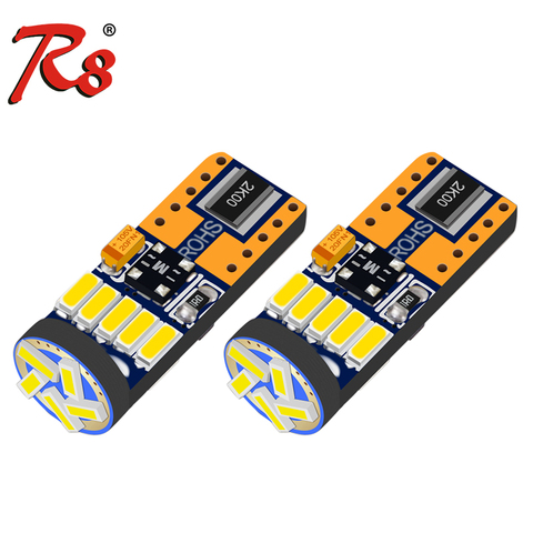 Bombilla LED T10 w5w para coche, luz de aparcamiento de coche, Canbus, indicador automático de ancho, 12v, 30v, 4014, 15SMD, blanco, rojo, azul, amarillo, 194, para BMW y audi ► Foto 1/6