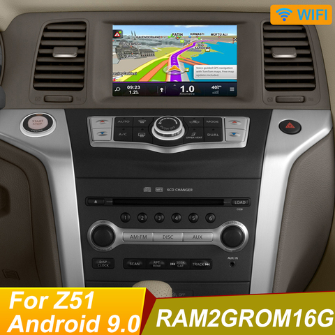 Radio con GPS para coche, reproductor con android 9,0, cuatro núcleos, Dvd, navegador estéreo, BT, AUX, para NISSAN Murano Z51 ► Foto 1/6