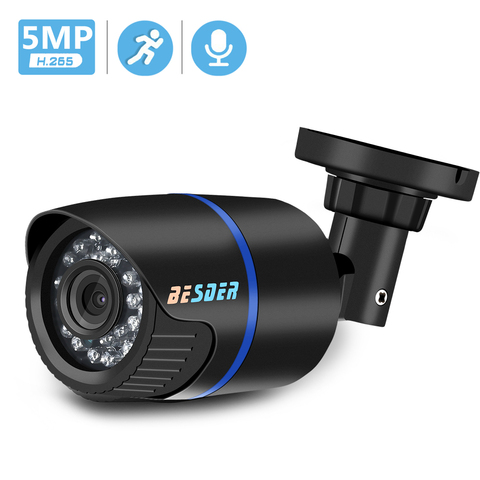 BESDER H.265 de Audio cámara IP 2MP 3MP 5MP DC 12V POE 48V vigilancia en exterior de la cámara IP detección de movimiento FTP de CCTV seguridad al ► Foto 1/6