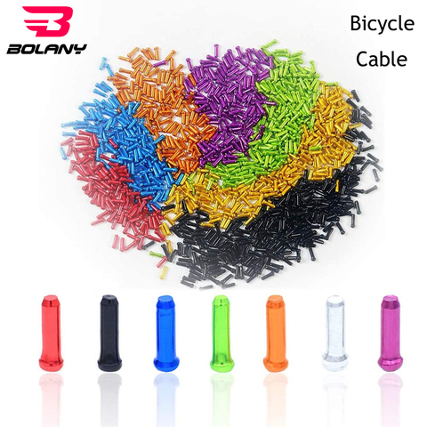 Casquillos de extremo del Cable de bicicleta, aleación de aluminio, freno, palanca de cambios, Cable interno consejos engarzados, bicicletas, desviador, casquillos de Cable de cambio, 50 unids/lote ► Foto 1/6