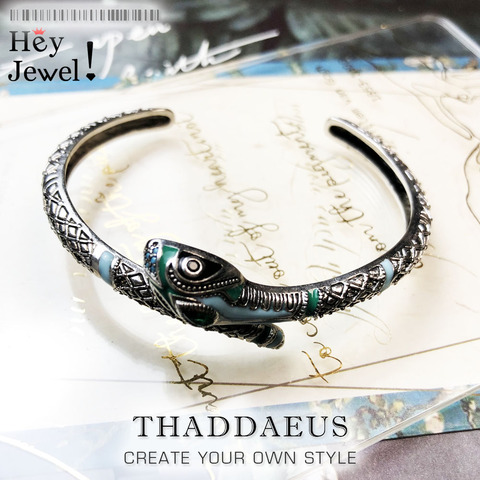 Pulsera brazaletes serpiente estilo europeo joyería de moda para mujer, 2022 primavera Bohemia Tropical regalo místico en plata de ley 925 ► Foto 1/6