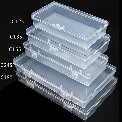 Caja de plástico transparente de 5 tamaños para almacenamiento de piezas y herramientas, caja para presentación de joyas, caja de tornillos, contenedor de cuentas ► Foto 1/5