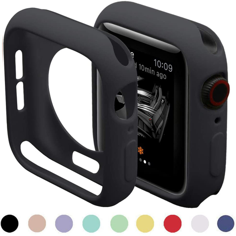 Carcasa de silicona suave para Apple Watch 5 4 3 2 1 42MM 38MM Carcasa protectora de pantalla para iWatch 4 5 40MM 44MM parachoques de reloj ► Foto 1/6