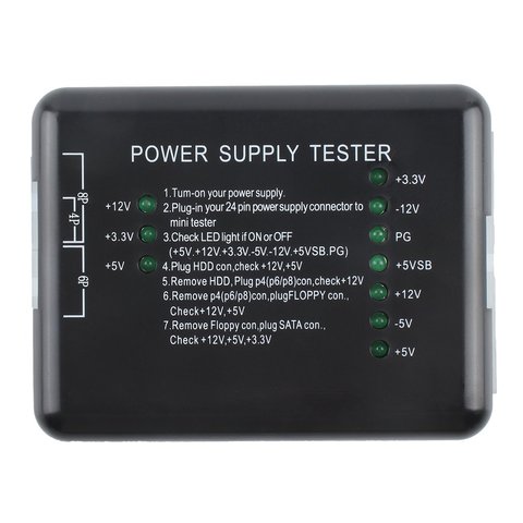 Comprobador de fuente de alimentación LED 20/24 Pin para PSU ATX SATA HDD Tester medidor de comprobación medición para PC Compute al por mayor ► Foto 1/6