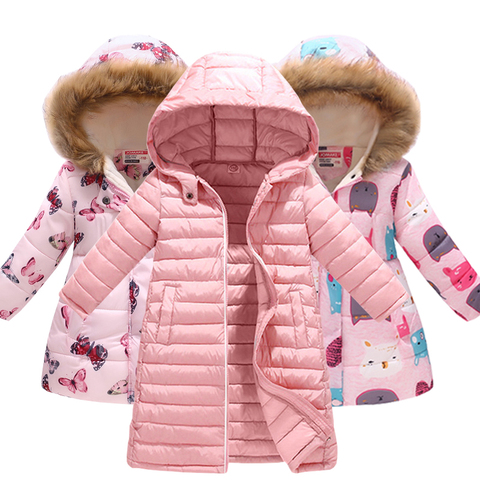 Chaqueta para niños y niñas, chaqueta de otoño e invierno 2022, abrigo para niñas, abrigo cálido con capucha para bebés, abrigo para niñas, ropa para niños, Parkas con plumón ► Foto 1/6