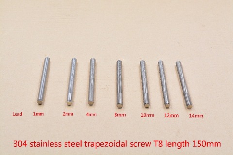 Tornillo de THSL-150-8D Trapezoidal T8 para impresora 3D, rosca de 8mm de longitud, 150mm, 160mm ► Foto 1/3