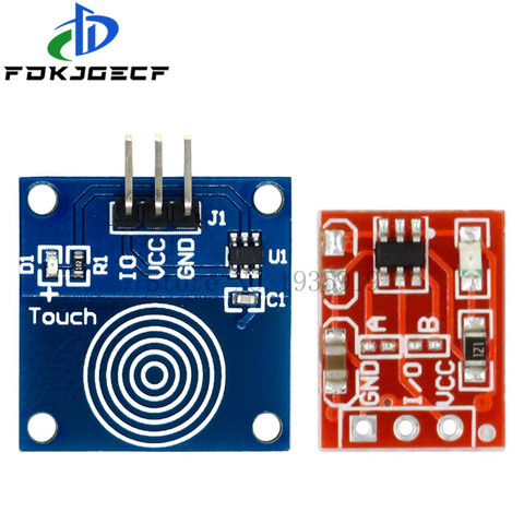 Módulo de interruptor de tecla táctil TTP223, botón de contacto autoblocante/Interruptores capacitivos sin bloqueo, reconstrucción de un solo canal TTP223B ► Foto 1/5