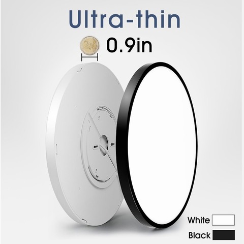 Lámpara de techo para sala de estar, lámpara de techo ultrafina de 0,9 pulgadas, accesorios de superficie LED, iluminación de 20 pulgadas de gran tamaño ► Foto 1/6