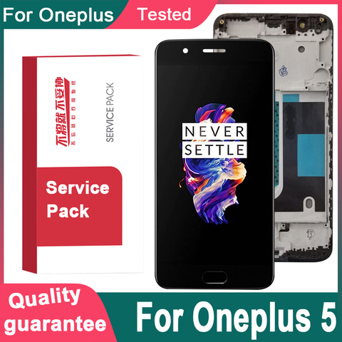 Pantalla OLED / AMOLED de 5,5 pulgadas para móvil, montaje de digitalizador con pantalla táctil para Oneplus 5, 1 + 5, LCD de repuesto, calidad TFT ► Foto 1/4