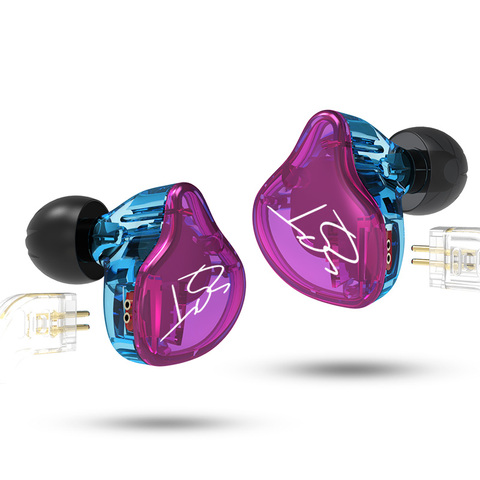 KZ ZST DD + BA auriculares con fuerte bajo Auriculares auriculares HiFi de hierro cuatro Control de movimiento reemplazable Cable ZSNpro ZSA ZS10 ES4 EDX ► Foto 1/6