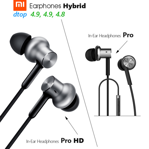 Auricular Original Xiaomi Hybrid Pro HD / Hybrid Pro Triple/Doble controlador dinámico + armadura equilibrada Mi micrófono de Control en la oreja ► Foto 1/6