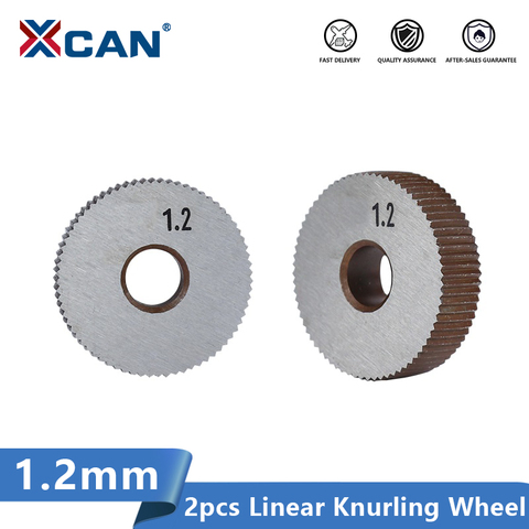 XCAN-torno de rueda de 1,2mm, herramientas moleteadas de 28mm de diámetro, rueda de moleteado lineal HSS, 2 uds. ► Foto 1/5