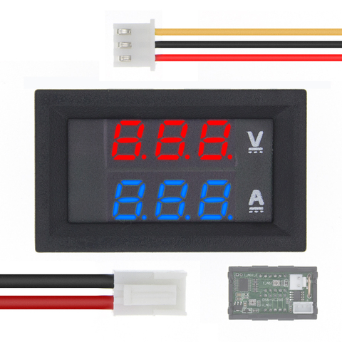 Voltímetro Digital DC 0-100V, 10A, amperímetro, pantalla Dual, Detector de voltaje, Panel de medición de corriente, amperio de 0,28 