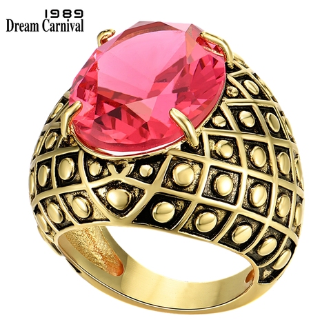 DreamCarnival1989-Anillo de lunares nuevos para mujer, joyería de compromiso de boda encantadora, corte radiante, azul, fucsia, CZ, gran oferta, WA11871 ► Foto 1/6