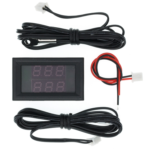 Controlador de temperatura Digital LED de precisión de 4-28V 3 bits termostato calentador térmico con sonda impermeable Dual NTC ► Foto 1/6