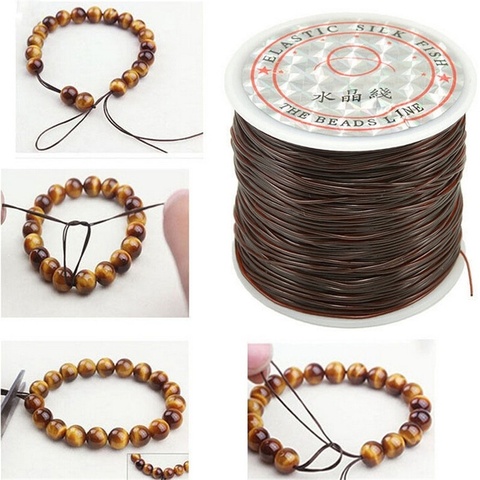 Cordón elástico fuerte de 1mm para abalorios de cristal, rollo de 393  pulgadas, para pulseras, collar de hilo elástico, fabricación de joyas DIY  - Historial de precios y revisión