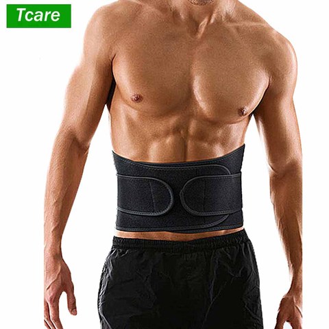 Tcare 1 Uds nuevo soporte ajustable tirantes para espalda Cinturón de Soporte Lumbar con transpirable doble correas ajustables menor alivio de dolor de espalda ► Foto 1/6