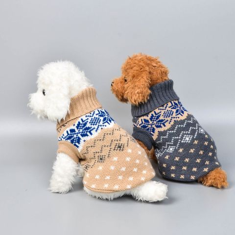 Jersey de invierno para perros pequeños, ropa para cachorros, tejido de tela de ganchillo, decoración, 1 unidad ► Foto 1/6