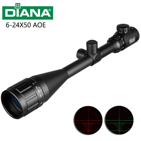 DIANA 6-24x50 AOE miras de caza óptico Rifle alivio Rifle de alcance para francotirador equipo para Airsoft Rifle ► Foto 1/6